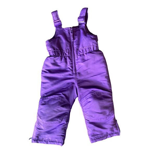 Falls Creek Kids 18 Mos Purple Bibbed Snow Pants - Picture 1 of 6